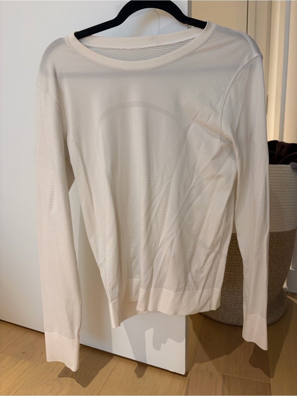 lululemon athletica Cream Ribbed Long-Sleeve Top